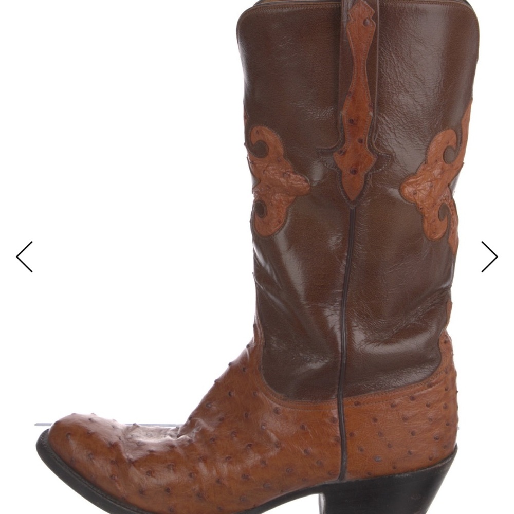 1883 by Luccehe ostrich leather boots, women